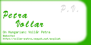 petra vollar business card